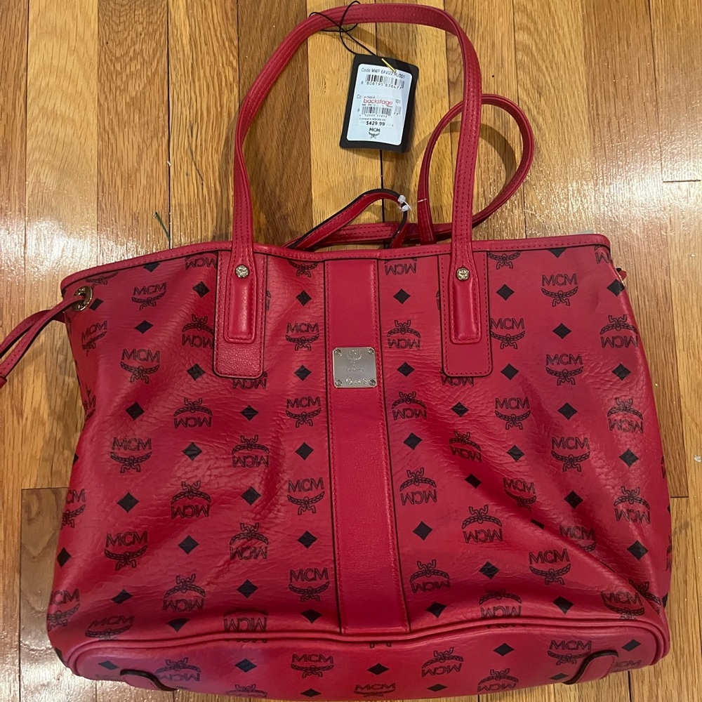 MCM Medium Red Tote